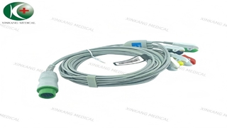 Uhr: Kompatibles Biolight A- und Q-Serie, 12-poliges EKG-Kabel, 5 Ableitungen, Clip-Typ IEC