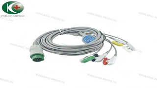 Uhr: Kompatibles 12-poliges EKG-Kabel der Biolight M-Serie, 5 Ableitungen, Clip-Typ IEC