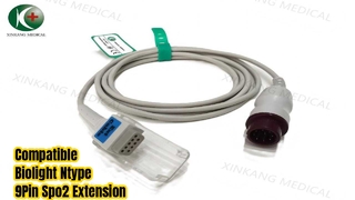 Watch:Compatible Biolight Ntype 9Pin Spo2 Extension Cable