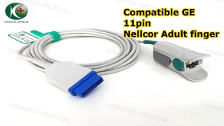 Watch: Compatible GE 11pin Nellcor  Adult finger clip
