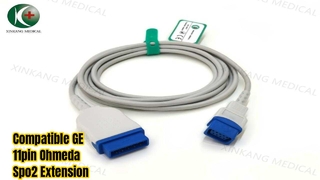 Watch:Compatible GE 11pin Ohmeda Spo2 Extension Cable