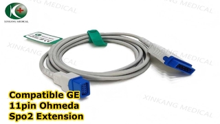 Watch: Compatible GE 11pin Ohmeda Spo2 Extension Cable