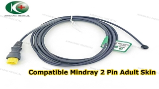 Watch:Compatible Mindray 2 Pin Adult Skin Temperature Probe