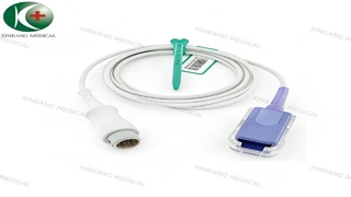 Watch:Compatible Mindray BeneView T5 T8 Oximax 8 Pin Spo2 Extension Cable to DB9 2M