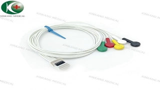 Watch:Compatible Mortara H3 5 ECG Lead Wires  Holter Cable IEC AHA Snap Type 