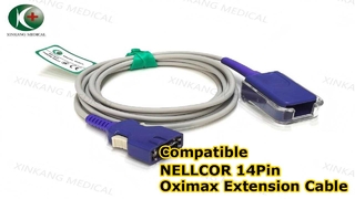 Watch:Compatible NELLCOR 14Pin Oximax Extension Cable