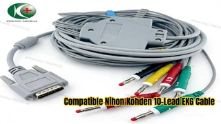 Watch:Compatible Nihon Kohden 10-Lead EKG Cable