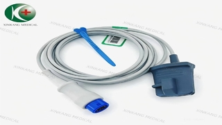 Watch:Compatible Nihon Kohden 9 Pin 40 degree Direct Spo2 Sensor Adult Finger Soft 2.8M 